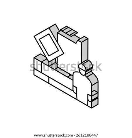 engineer on construction yard isometric icon vector. engineer on construction yard sign. isolated symbol illustration