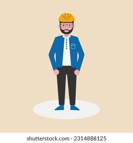 Un ingeniero en un entorno aislado. También el técnico y el constructor esperan con ansias. Un ingeniero de confianza.