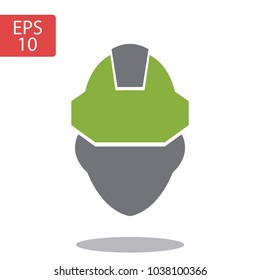 Engineer person vector icon illustration isolated on white background. Builder icon. Engineer vector icon