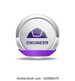 Engineer Purple Vector Icon Button