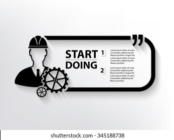 Engineer Quotation Mark Speech Bubble,design