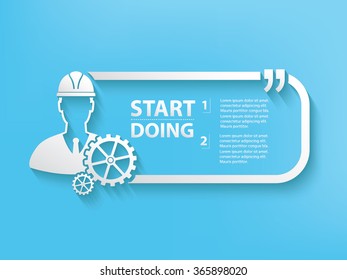 
Engineer Quotation Mark Speech Bubble,design