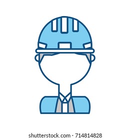 engineer with safety helmet icon