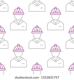 Engineer seamless pattern design, Repeat textile design. Fabric print.