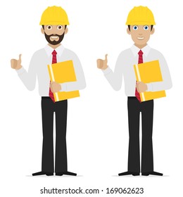 Engineer showing thumbs up