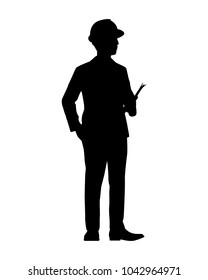 Engineer silhouette vector