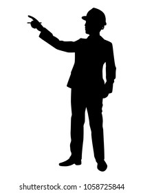 Engineer silhouette vector