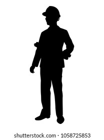 Engineer silhouette vector