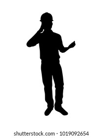 Engineer silhouette,Vector for your web site design, logo, app, UI. Vector illustration, EPS