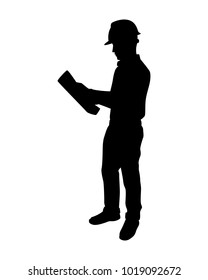 Engineer silhouette,Vector for your web site design, logo, app, UI. Vector illustration, EPS