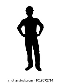 Ingenieur Silhouette,Vektorgrafik für Ihr Web-Site-Design, Logo, App, UI. Vektorgrafik, EPS