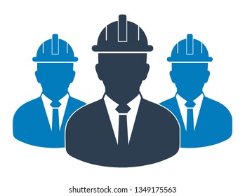 Engineer Team Icon. Flat style vector EPS.