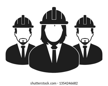 Engineer Team Icon. Flat style vector EPS.