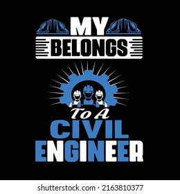 ENGINEER TYPOGRAPHY AND T-SHIRT DESIGN