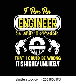 ENGINEER TYPOGRAPHY AND T-SHIRT DESIGN