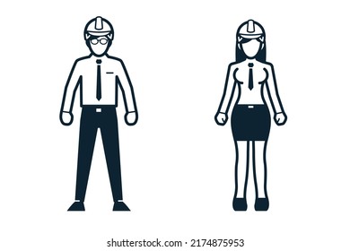 Engineer, Uniform and People icons