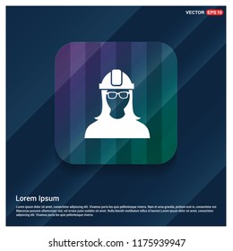 Engineer user Icon - Free vector icon