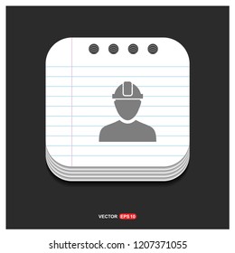Engineer user Icon - Free vector icon