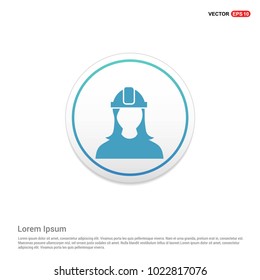 Engineer user Icon Hexa White Background icon template