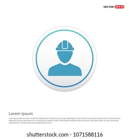 Engineer user Icon Hexa White Background icon template
