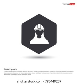 Engineer user Icon White Background icon template