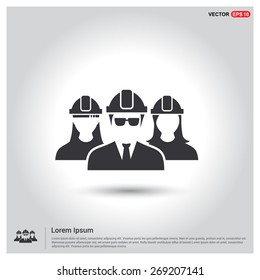 engineer users. worker User Icon. industrial user group icon. Engineer Community. Icons for Engineer. construction industry engineer workers icons. Flat style design Pictogram icon.