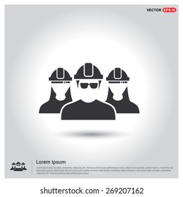 engineer users. worker User Icon. industrial user group icon. Engineer Community. Icons for Engineer. construction industry engineer workers icons. Flat style design Pictogram icon.