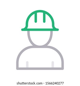 engineer vector colour line icon 