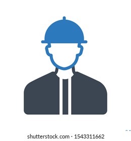 engineer  vector glyph color icon 