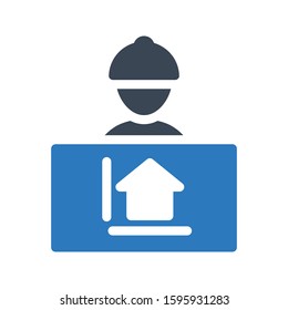 engineer vector glyph color icon 