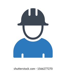 engineer vector glyph colour icon 