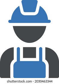 engineer vector glyph colour icon