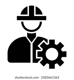 Engineer Vector Glyph Icon Vector Design