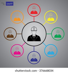 Engineer vector icon