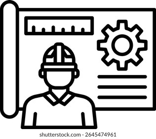 Engineer vector icon. Can be used for printing, mobile and web applications.
