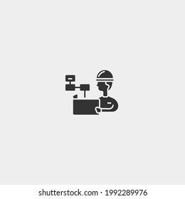 Engineer vector icon illustration sign
