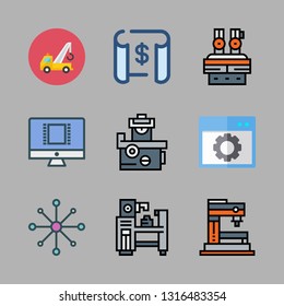 engineer vector icon set