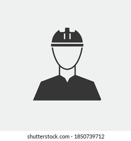 ingeniero vectorial icono de casco empleado por la industria