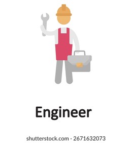 Engineer Vector Icon which can easily modify or edit

