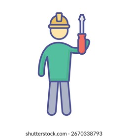 Ícone de vetor de engenheiro que pode facilmente modificar ou editar

