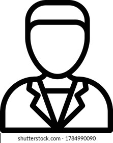 engineer vector thin line icon 