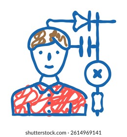 engineer worker doodle icon sketch vector. engineer worker sign. isolated symbol illustration