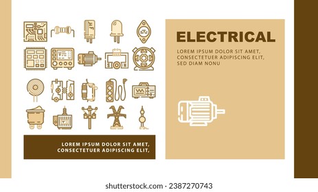 engineer worker industry landing web page vector. technician work, maintenance electric, electrician technology, energy computer engineer worker industry Illustration