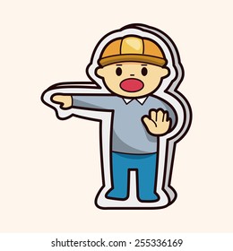 engineer worker theme elements