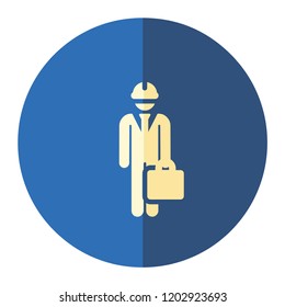 Engineer worker trendy icon on white background for web graphic