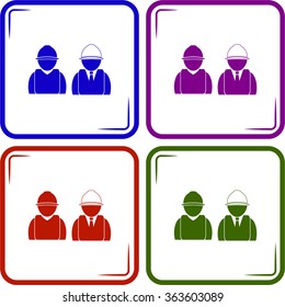 Engineer and Working vector icon