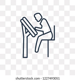 Engineer Working vector outline icon isolated on transparent background, high quality linear Engineer Working transparency concept can be used web and mobile