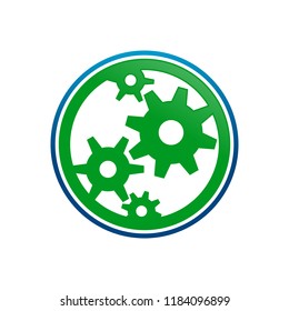 Engineer World Motion Cogwheel Symbol Graphic Design