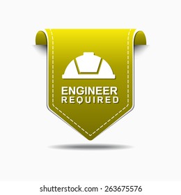 Engineer Yellow Vector Icon Design