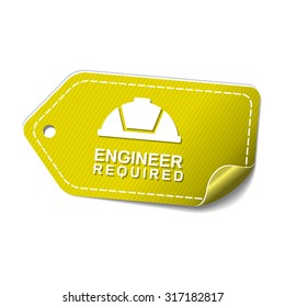 Engineer Yellow Vector Icon Design
